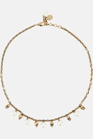 Alexander McQueen Embellished chain necklace