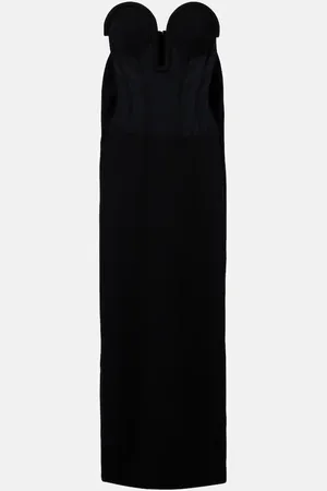 Jean Paul Gaultier CrÃªpe and tulle corset maxi dress