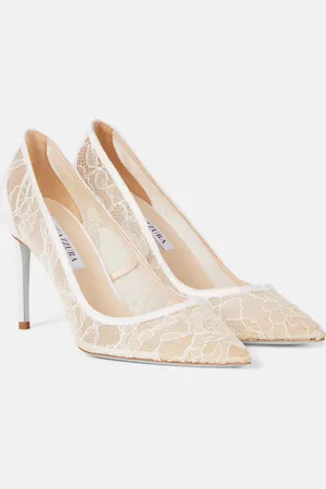 Aquazzura Purist 85 lace pumps