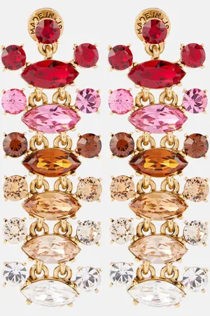 Oscar de la Renta Abstract Branch embellished drop earrings