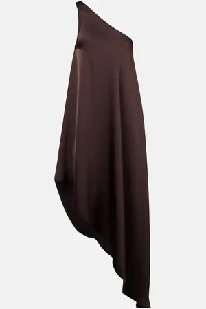 Norma Kamali One-shoulder satin midi dress