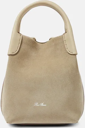 Loro Piana Bale Micro suede tote bag