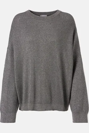 Brunello Cucinelli Cotton-blend lamÃ© sweater