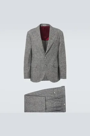 Brunello Cucinelli Prince of Wales check wool-blend suit
