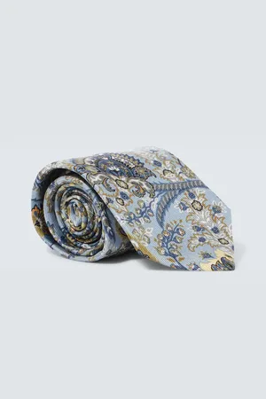 Etro Floral silk twill jacquard tie
