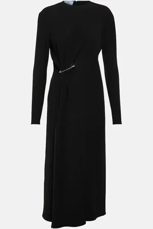 Prada Embellished crÃªpe midi dress