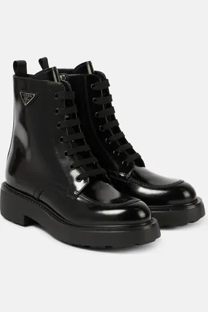 Prada Diapason leather combat boots
