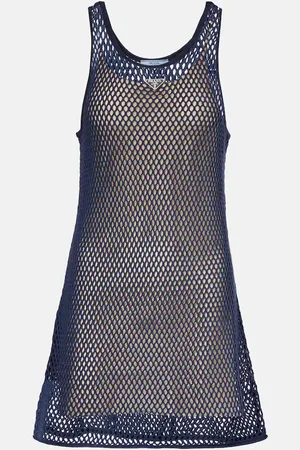 Prada Cotton mesh minidress