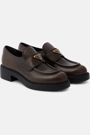 Prada Chocolate leather loafers