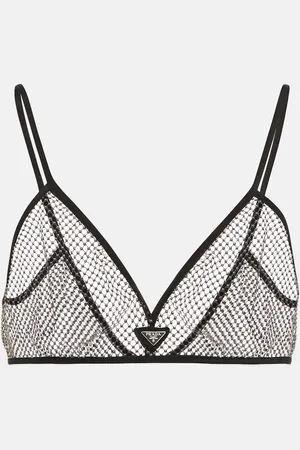 Prada Logo embellished bralette