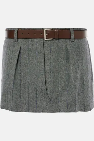 Prada Checked wool miniskirt