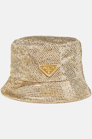 Prada Crystal-embellished satin bucket hat