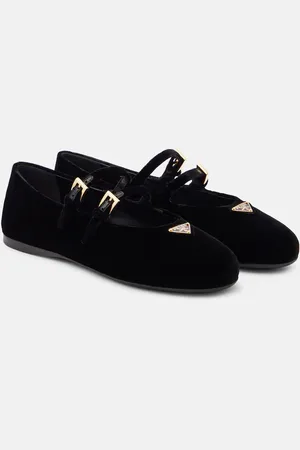 Prada Velvet Mary Jane flats