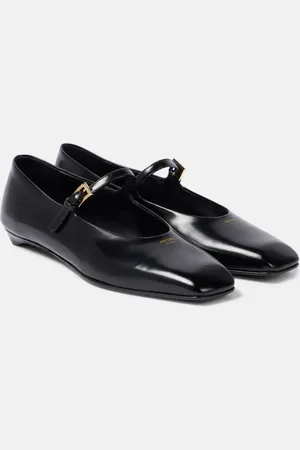 Prada Brushed leather Mary Jane flats