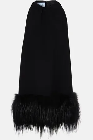Prada Feather-trimmed minidress