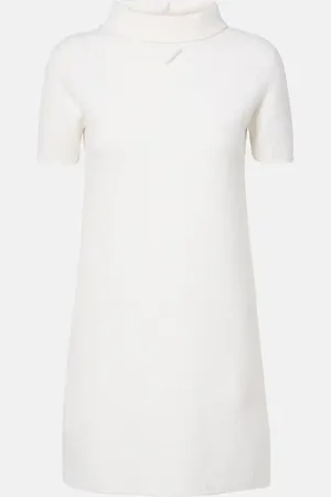 Prada Logo virgin wool minidress
