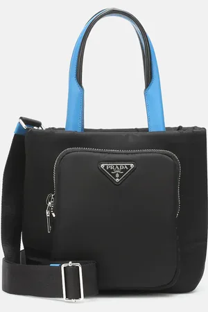 Prada Leather-trimmed nylon tote