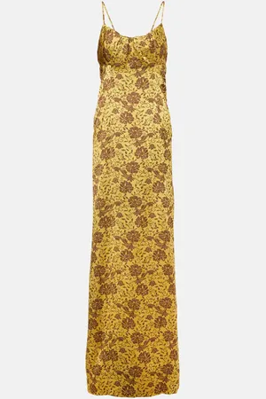 DRIES VAN NOTEN Floral jacquard gown