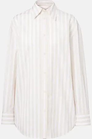 Saint Laurent Cassandre striped cotton shirt