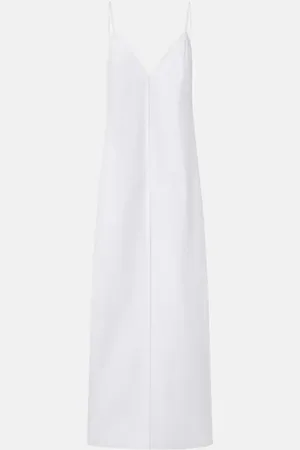 Khaite Tulula silk poplin slip dress