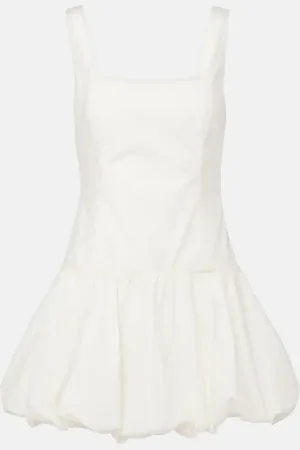 FAITHFULL THE BRAND Gathered cotton poplin minidress