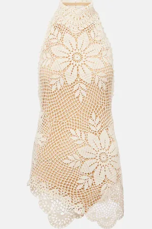 MAGDA BUTRYM Floral crochet cotton top