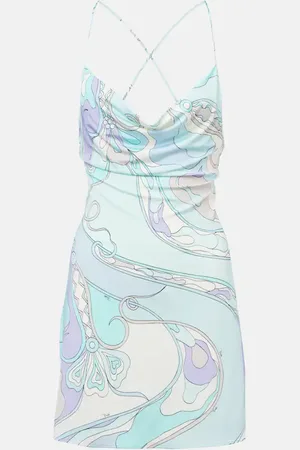 Puccini Orchidee jersey slip dress