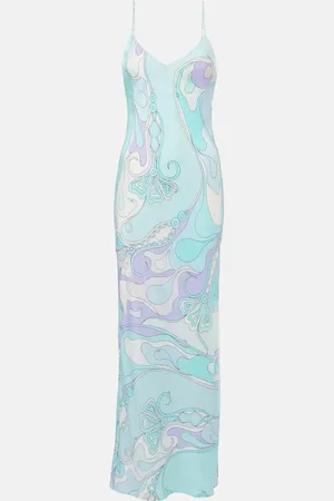 Puccini Orchidee silk maxi dress