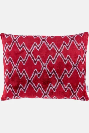 Les-Ottomans Printed silk velvet cushion