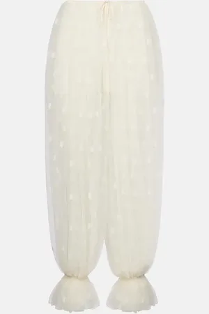 Chloé ChloÃ© Embroidered silk lace wide-leg pants