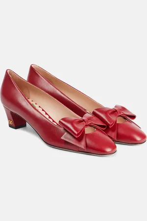 VALENTINO GARAVANI Bowow 45 bow-detail leather pumps