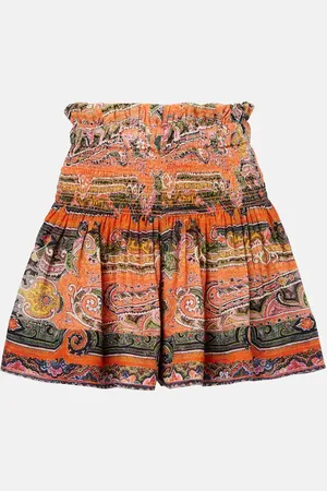 Isabel Marant Maelly paisley silk voile wide-leg shorts