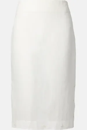 Rohe RÃ³he Floral semi-sheer organza pencil skirt