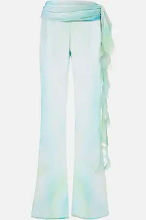 Bananhot Shawn ruffled sheer flared pants