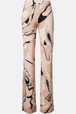 Puccini Orchidee jersey wide-leg pants