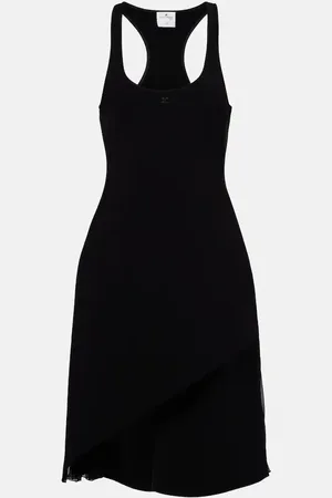 Courrèges CourrÃ¨ges Infinity asymmetric crÃªpe minidress