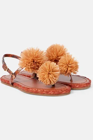 ULLA JOHNSON Ingrid leather-trimmed espadrilles