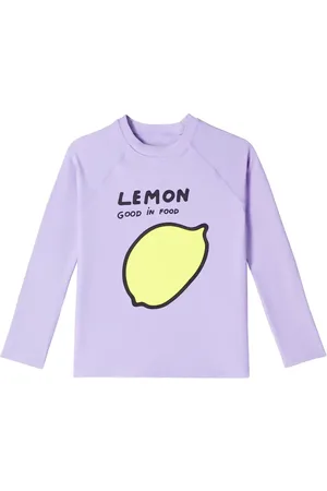 Jelly Mallow Lemon printed rashguard top