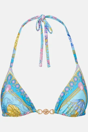 VERSACE Medusa printed triangle bikini top