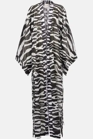 The Attico Zebra-print cotton muslin kaftan