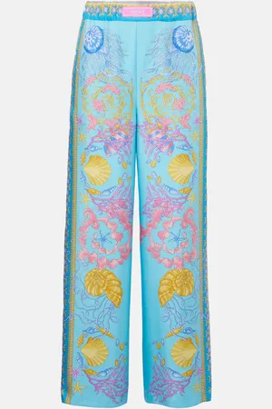 VERSACE Printed wide-leg pants