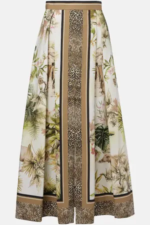 Elie saab Printed cotton maxi skirt
