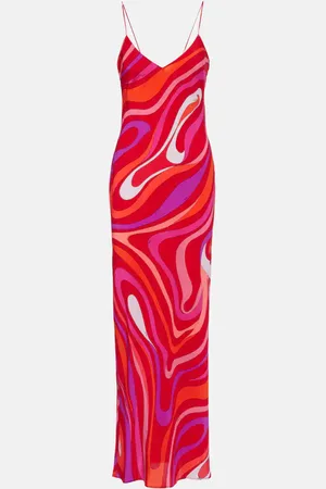 Puccini Marmo silk slip dress