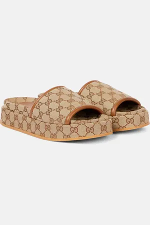 Gucci GG Canvas platform slides