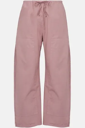 Leset Kyoto cotton cropped wide-leg pants