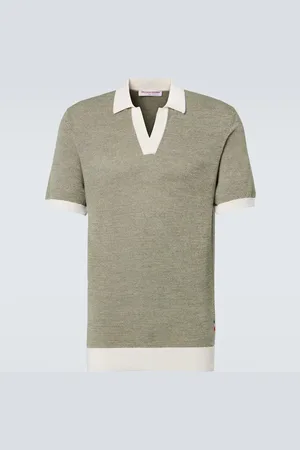 Orlebar Brown Horton knitted wool and cotton polo shirt