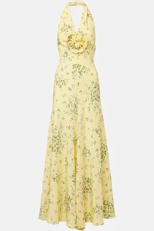 RODARTE Floral silk halterneck maxi dress
