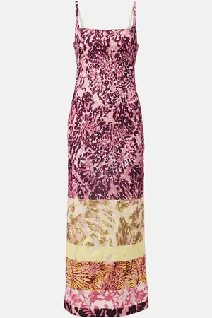 DRIES VAN NOTEN Printed patchwork maxi dress