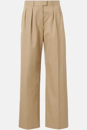 The Row Alfidis cotton and cashmere wide-leg pants