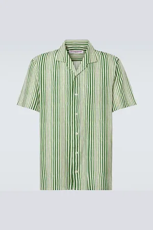 Orlebar Brown Hibbert striped bowling shirt